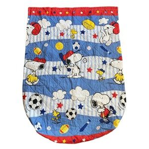 Vintage Peanuts Gang Baby Snoopy Sports Baby/Toddler Crib Blanket